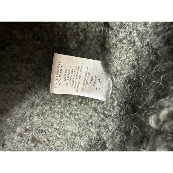 IRO Juvani Oversized Mohair Wool Chunky Sweater Cardigan Green Sz Medium Women's - Picture 8 of 9